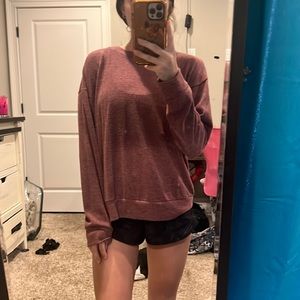 Maroon long sleeve forever 21 shirt